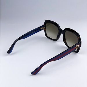 Gucci GG0036SN 004 Sunglasses Havanna blue brown gradient square women
